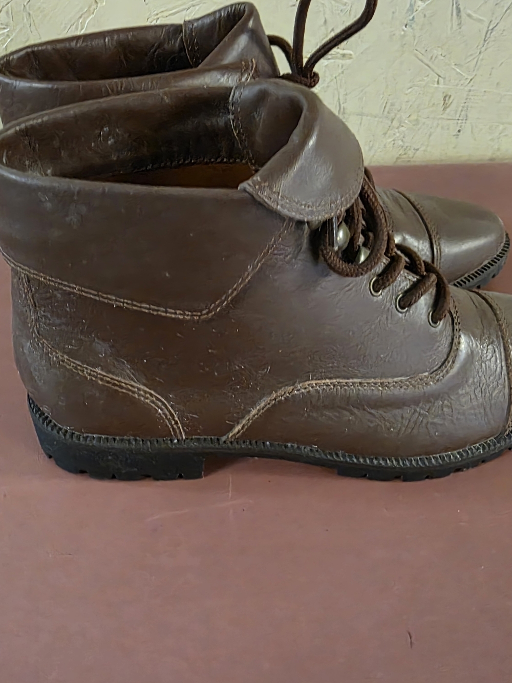 Womens Brown Leather Ankle Boots 6